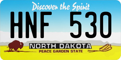 ND license plate HNF530