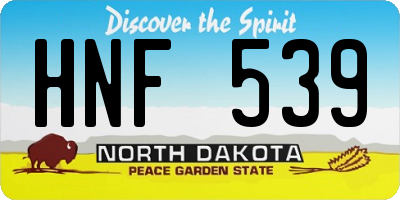 ND license plate HNF539