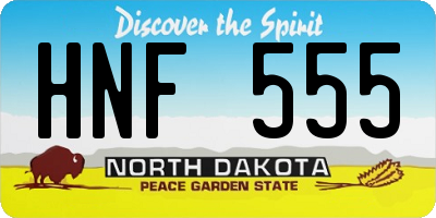 ND license plate HNF555