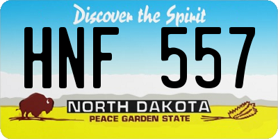 ND license plate HNF557