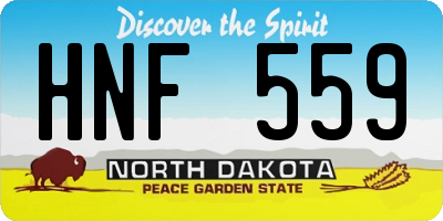 ND license plate HNF559