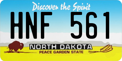 ND license plate HNF561