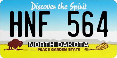 ND license plate HNF564