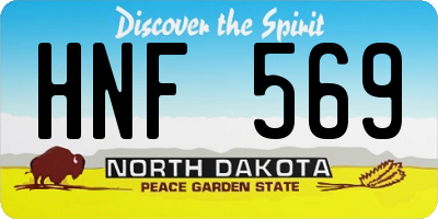 ND license plate HNF569