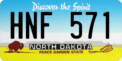 ND license plate HNF571