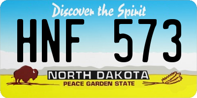 ND license plate HNF573