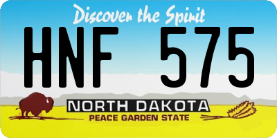 ND license plate HNF575