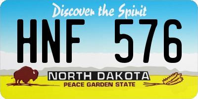 ND license plate HNF576