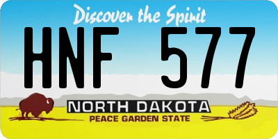 ND license plate HNF577