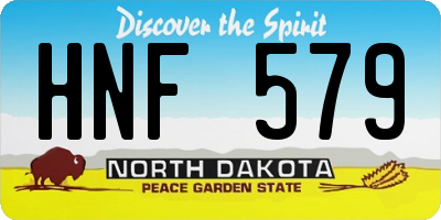 ND license plate HNF579