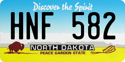 ND license plate HNF582