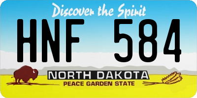 ND license plate HNF584