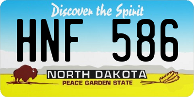 ND license plate HNF586
