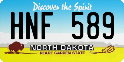 ND license plate HNF589