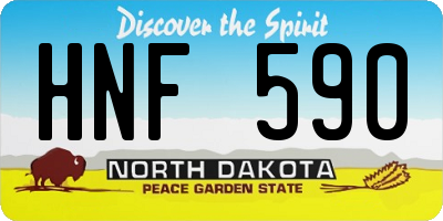 ND license plate HNF590