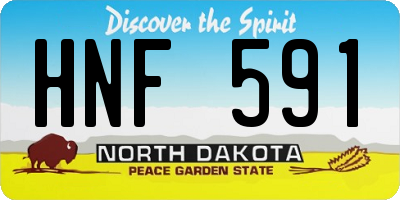 ND license plate HNF591