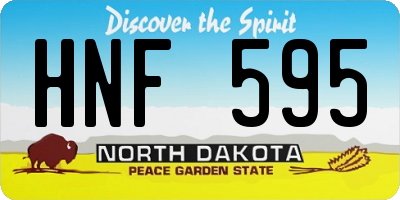 ND license plate HNF595