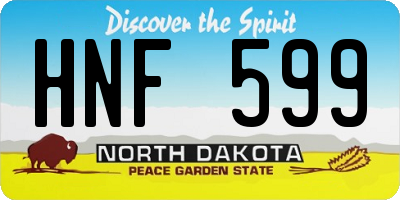 ND license plate HNF599