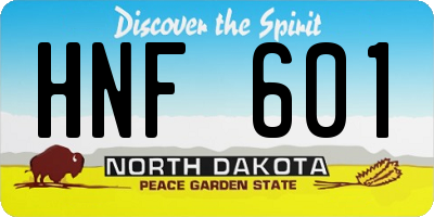 ND license plate HNF601