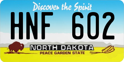 ND license plate HNF602