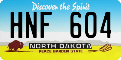 ND license plate HNF604