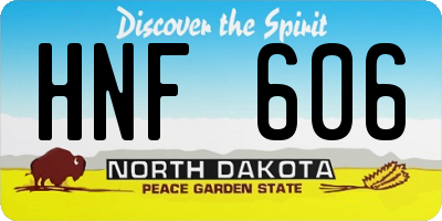 ND license plate HNF606