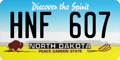 ND license plate HNF607