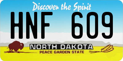 ND license plate HNF609