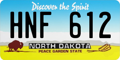 ND license plate HNF612