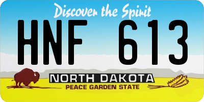 ND license plate HNF613