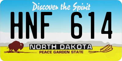 ND license plate HNF614