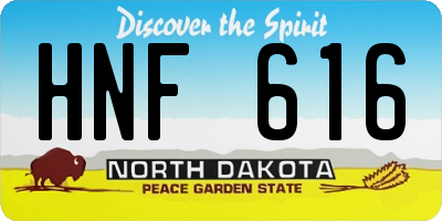 ND license plate HNF616