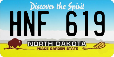 ND license plate HNF619