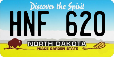 ND license plate HNF620