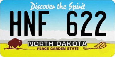 ND license plate HNF622