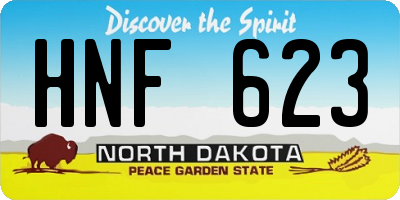 ND license plate HNF623