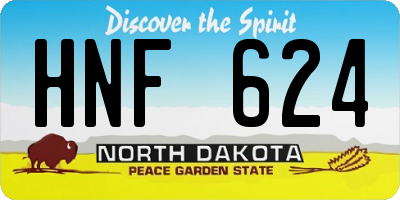 ND license plate HNF624