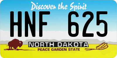 ND license plate HNF625