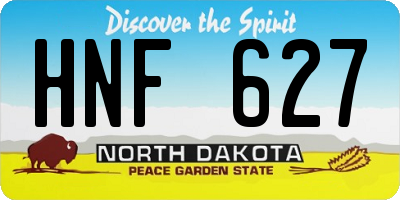 ND license plate HNF627