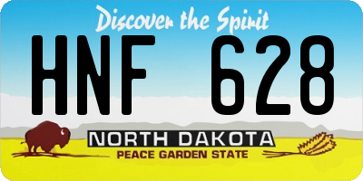 ND license plate HNF628