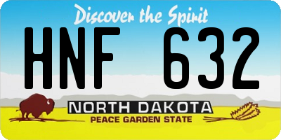 ND license plate HNF632