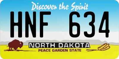 ND license plate HNF634