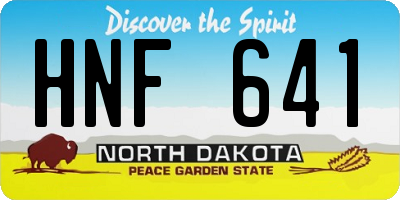 ND license plate HNF641