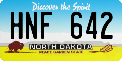 ND license plate HNF642