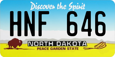 ND license plate HNF646