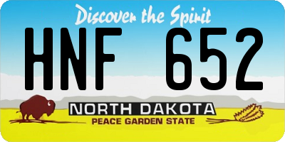 ND license plate HNF652