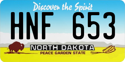 ND license plate HNF653