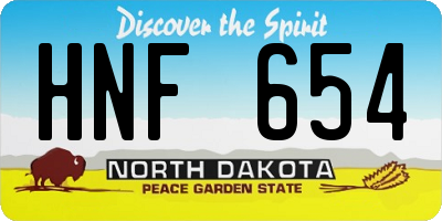 ND license plate HNF654