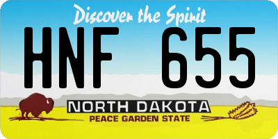 ND license plate HNF655