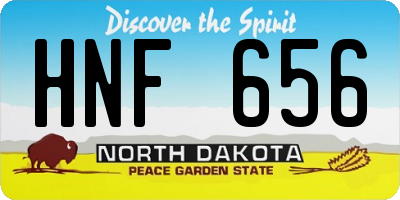ND license plate HNF656